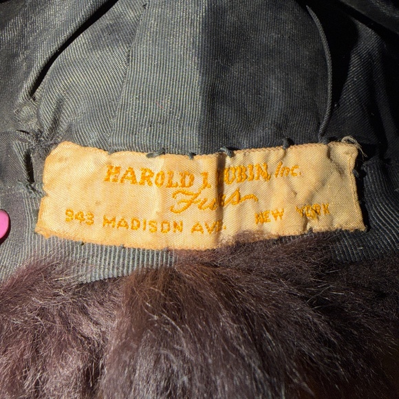 Vintage Harold Rubin Furs New York Fur Hat Black Russian Style - Picture 2 of 15